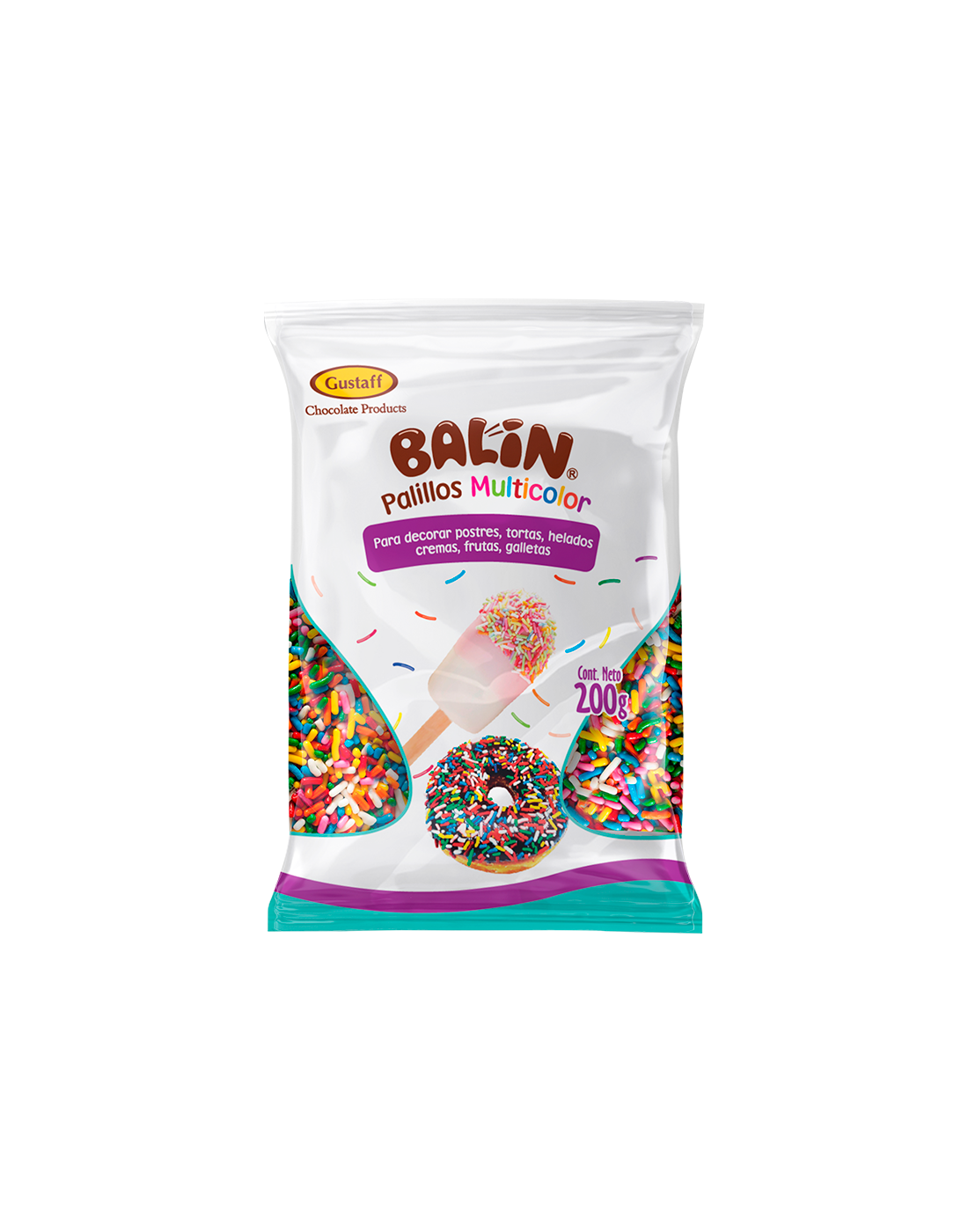 Balin Palillos Multicolor 200g.