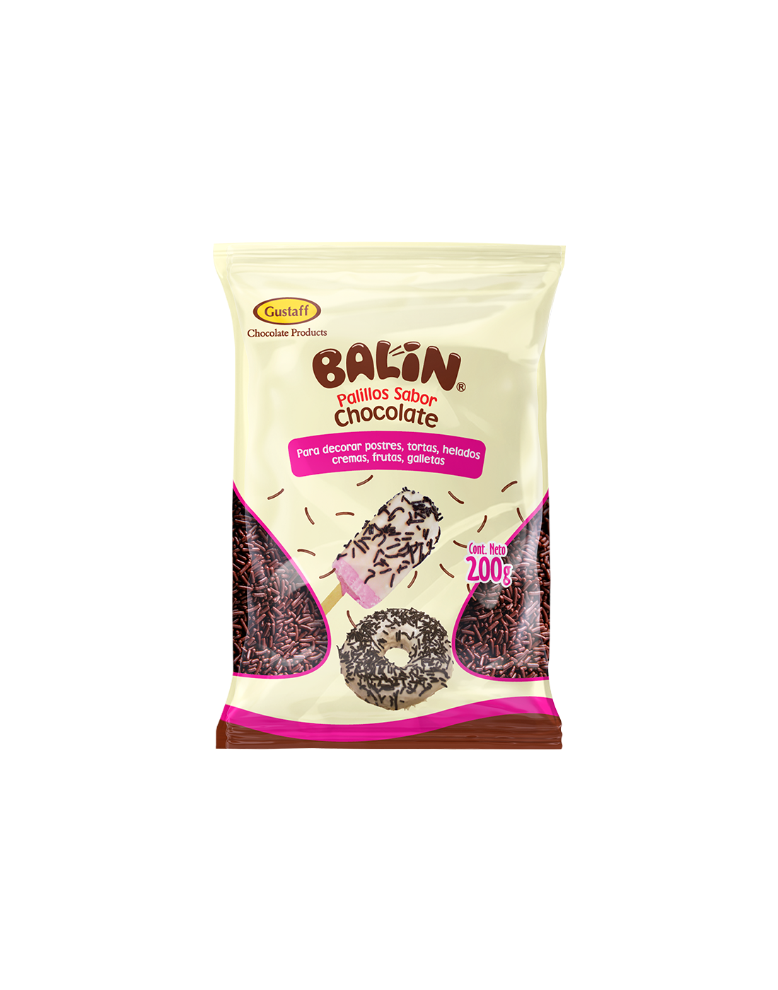 Balin Palillos con Sabor Chocolate 200g.