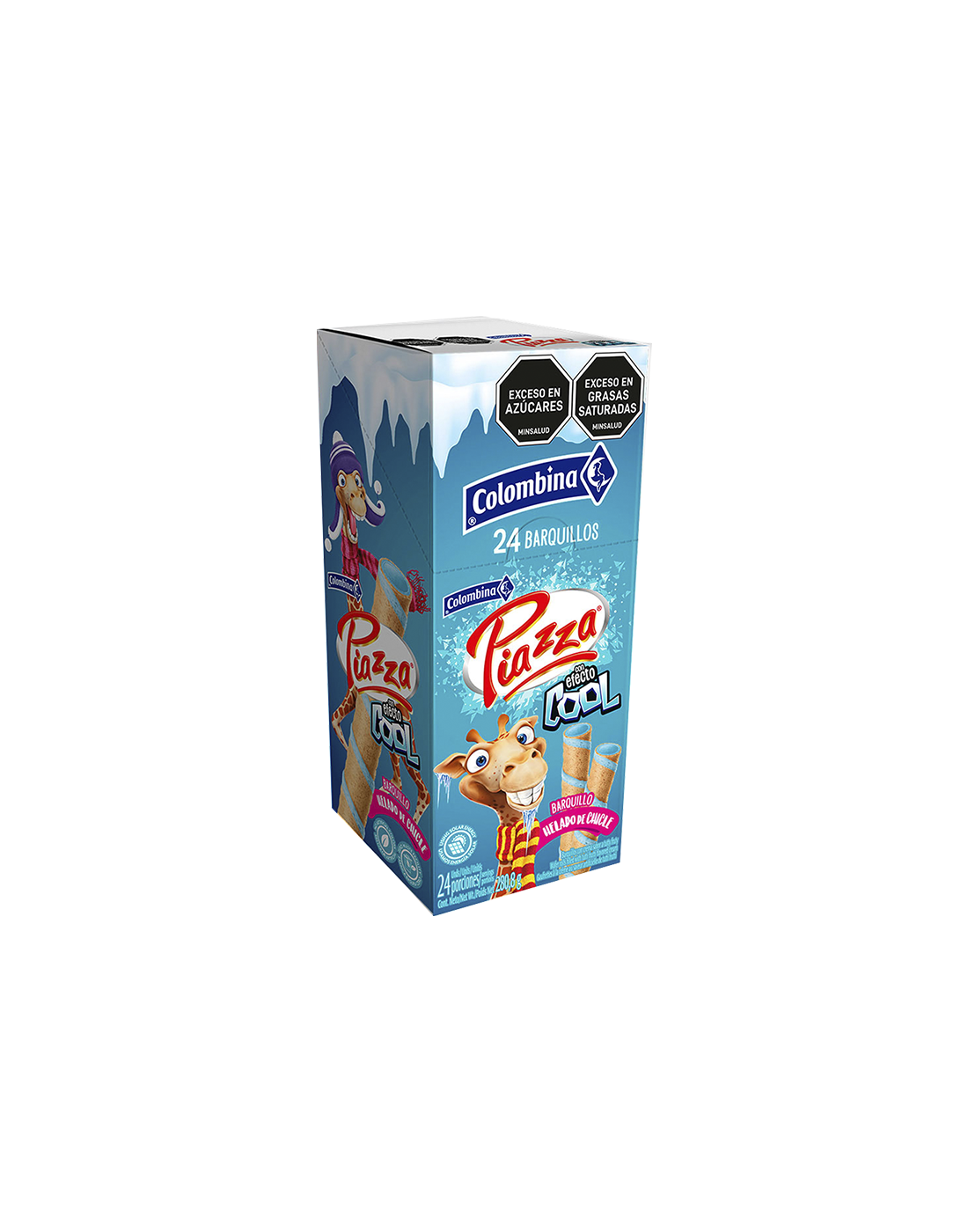 Barquillo Piazza Helado de Chicle x24