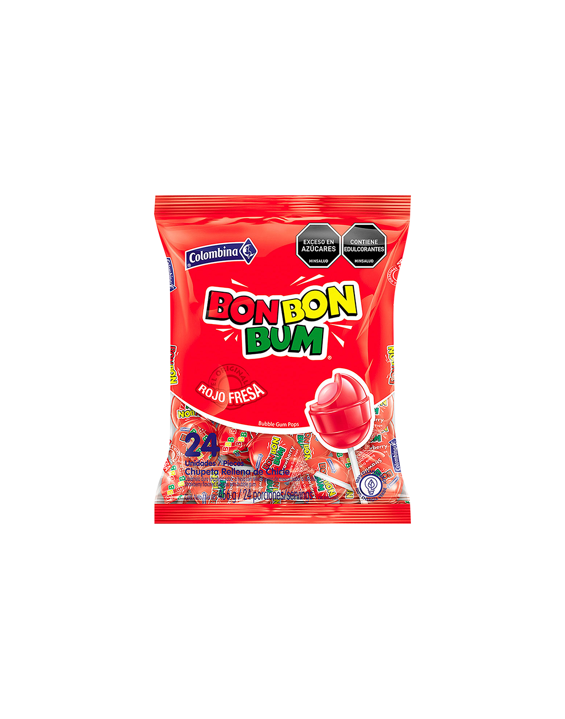 Bon Bon Bum Rojo Fresa x24