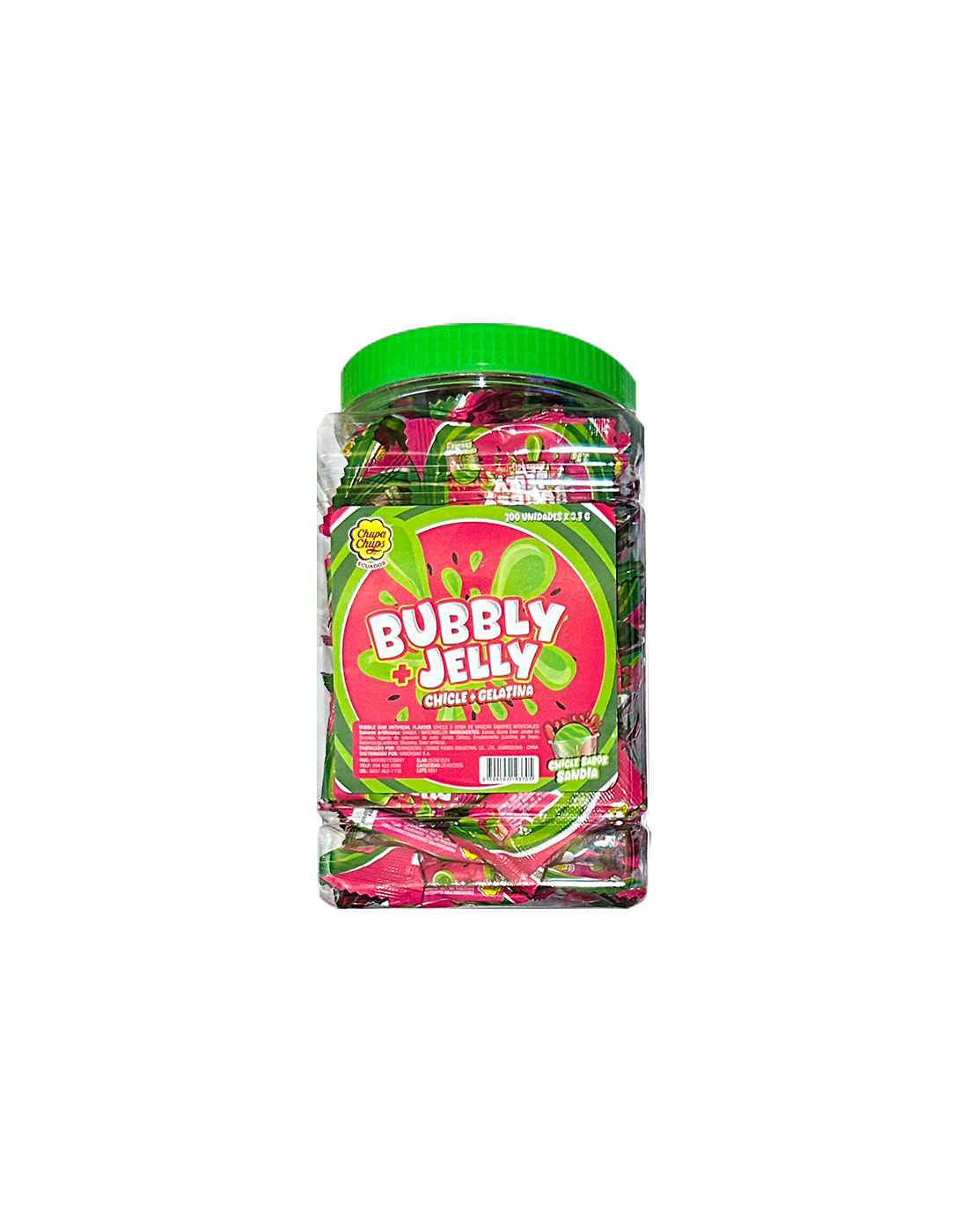 Chicle Bubbly + Jelly Chicle + Gelatina Sandía x100