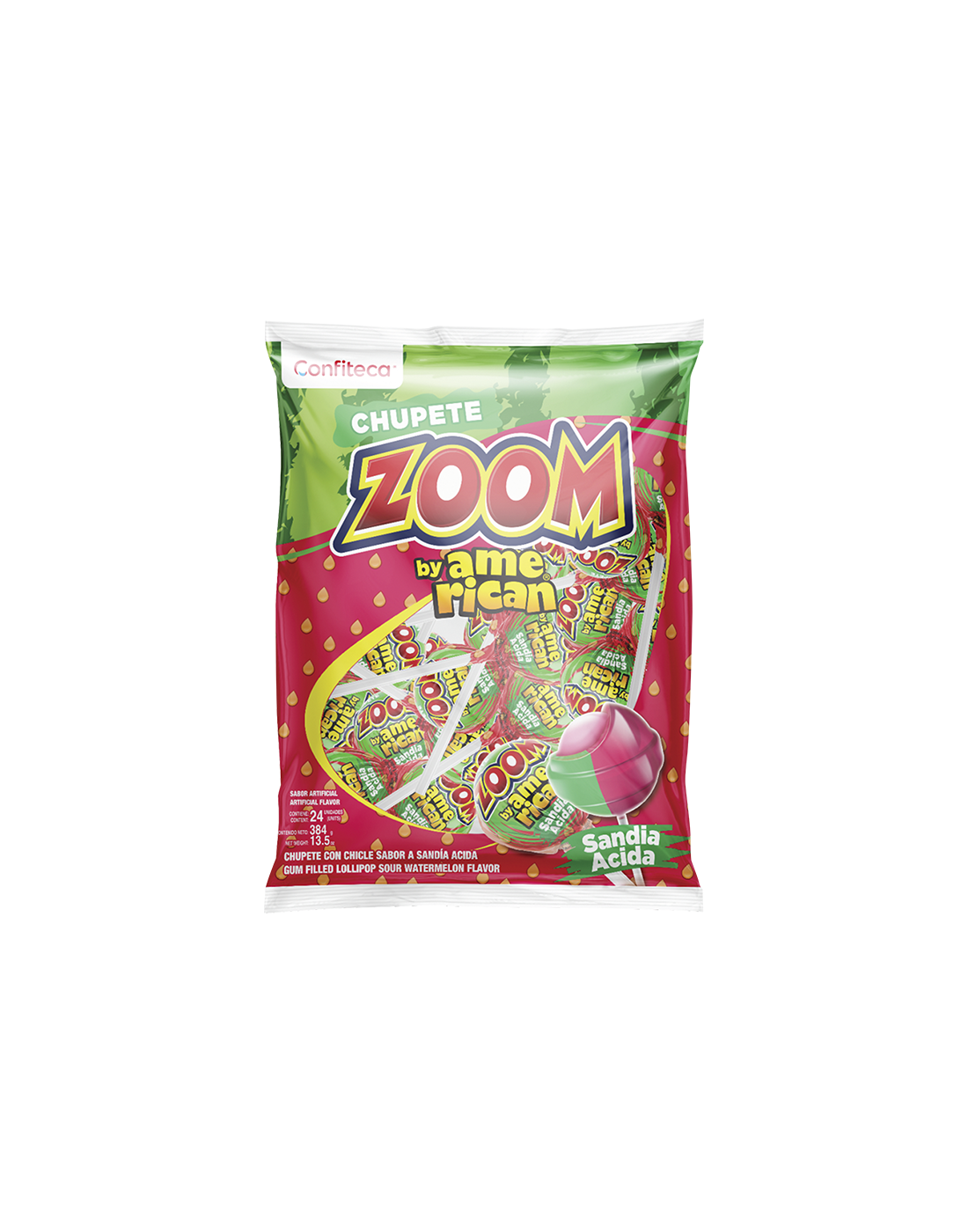 Chupete Zoom by American Sandía Ácida x24