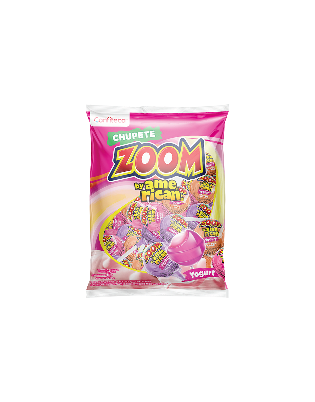 Chupete Zoom by American Yogurt x24