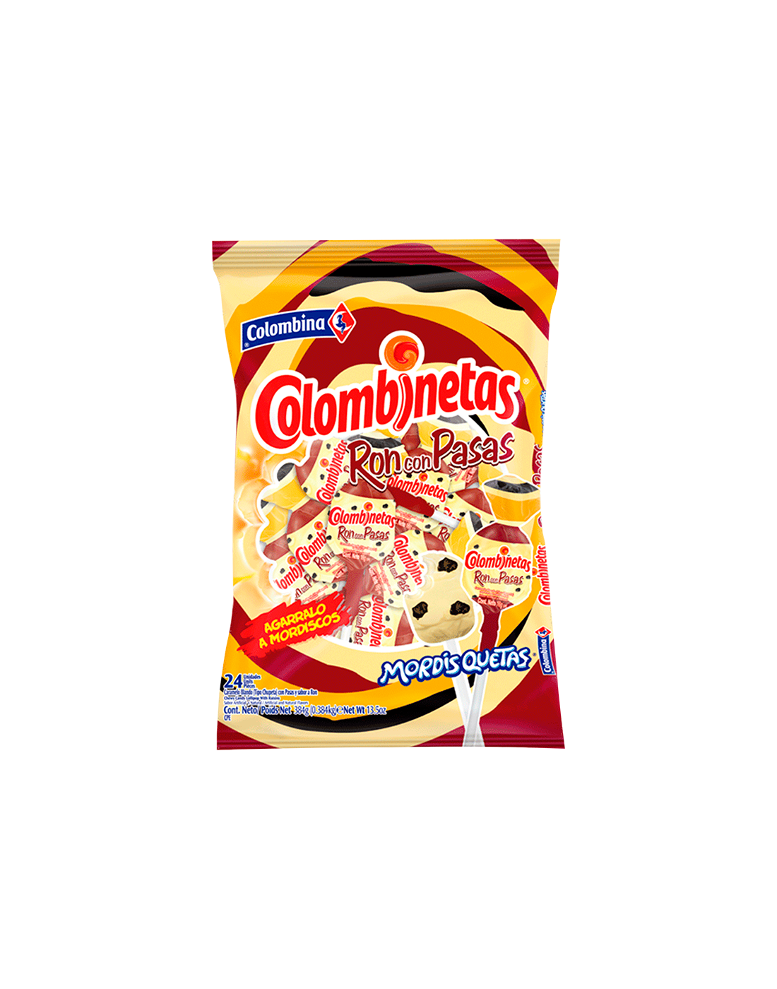 Colombinetas Ron con Pasas x24