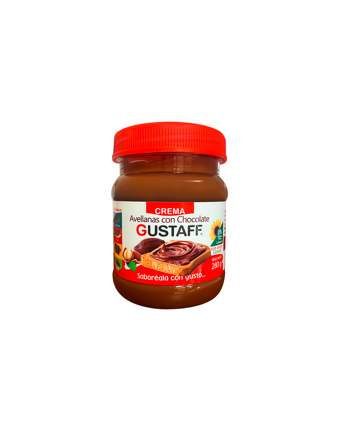 Crema Avellanas con Chocolate Gustaff 280g.