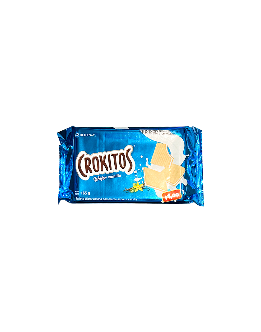Crokitos Wafer Vainilla 165g.