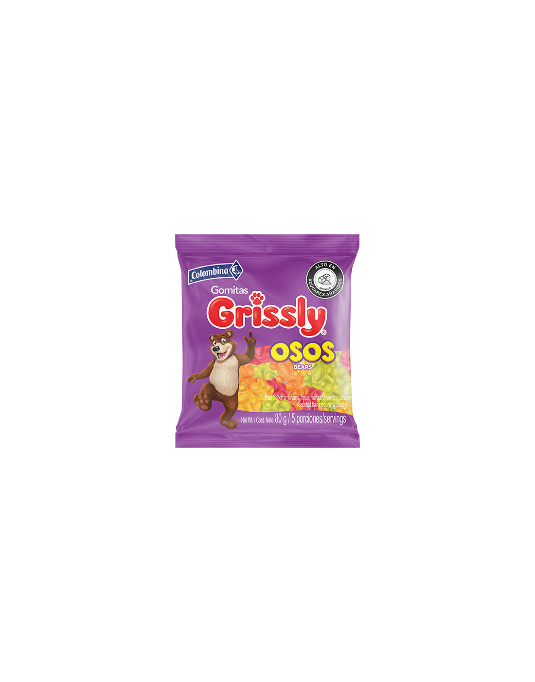 Gomitas Grissly Osos 80g.