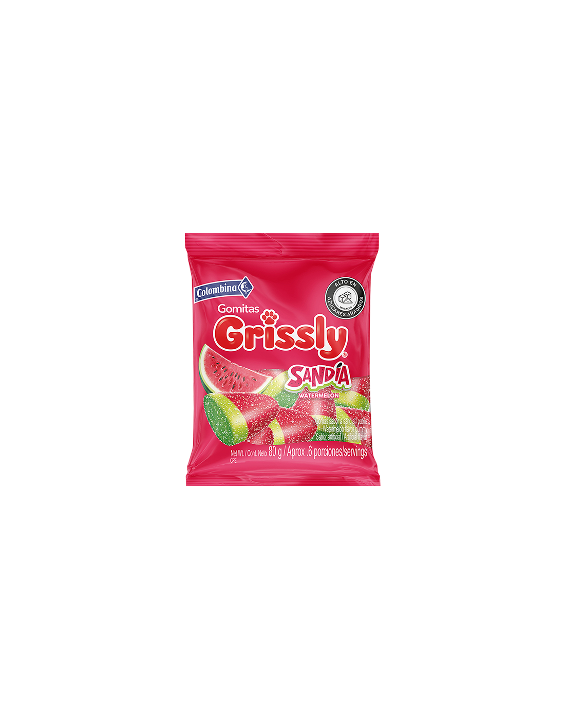 Gomitas Grissly Sandía 80g.