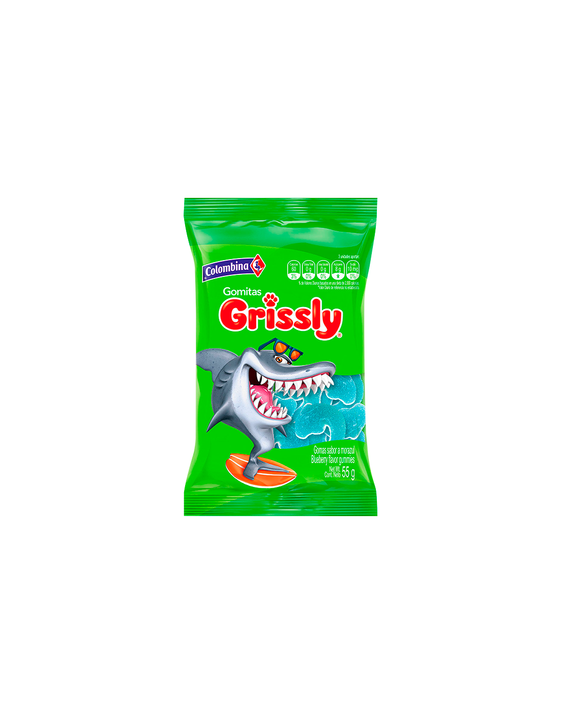 Gomitas Grissly Tiburón 55g.