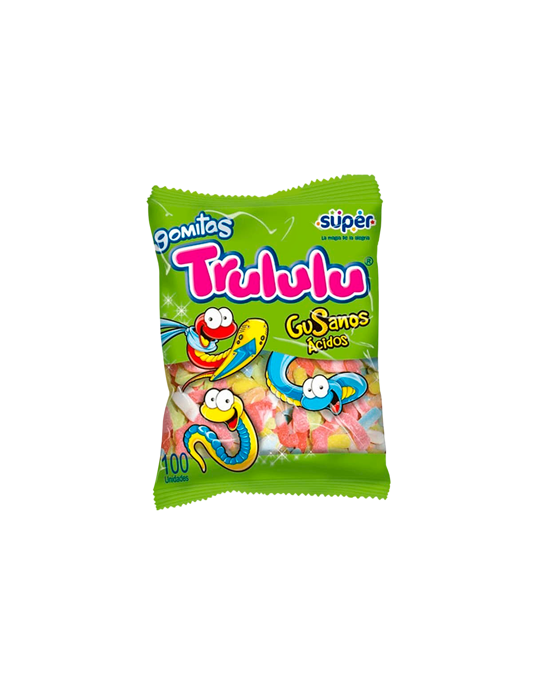 Gomitas Trululu Gusanos Ácidos x100