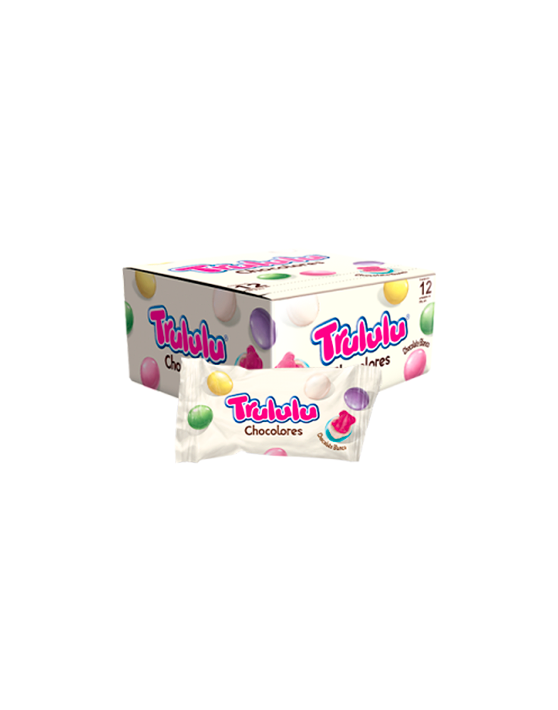 Trululu Chocolores Chocolate Blanco x12