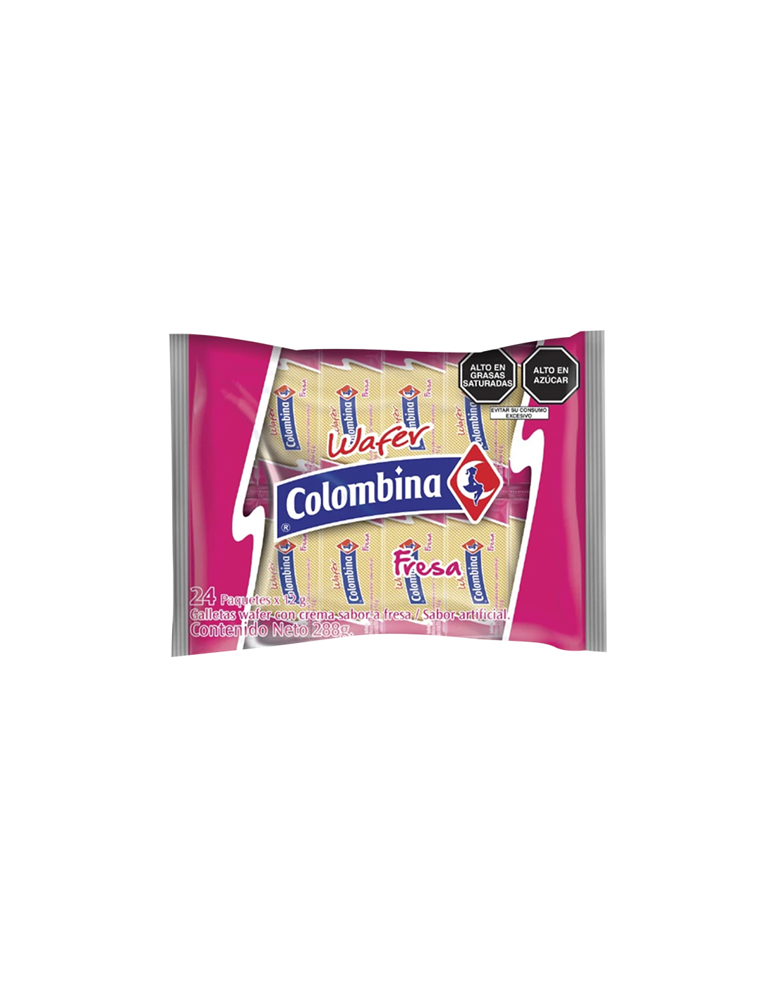 Wafer Colombina Fresa x24