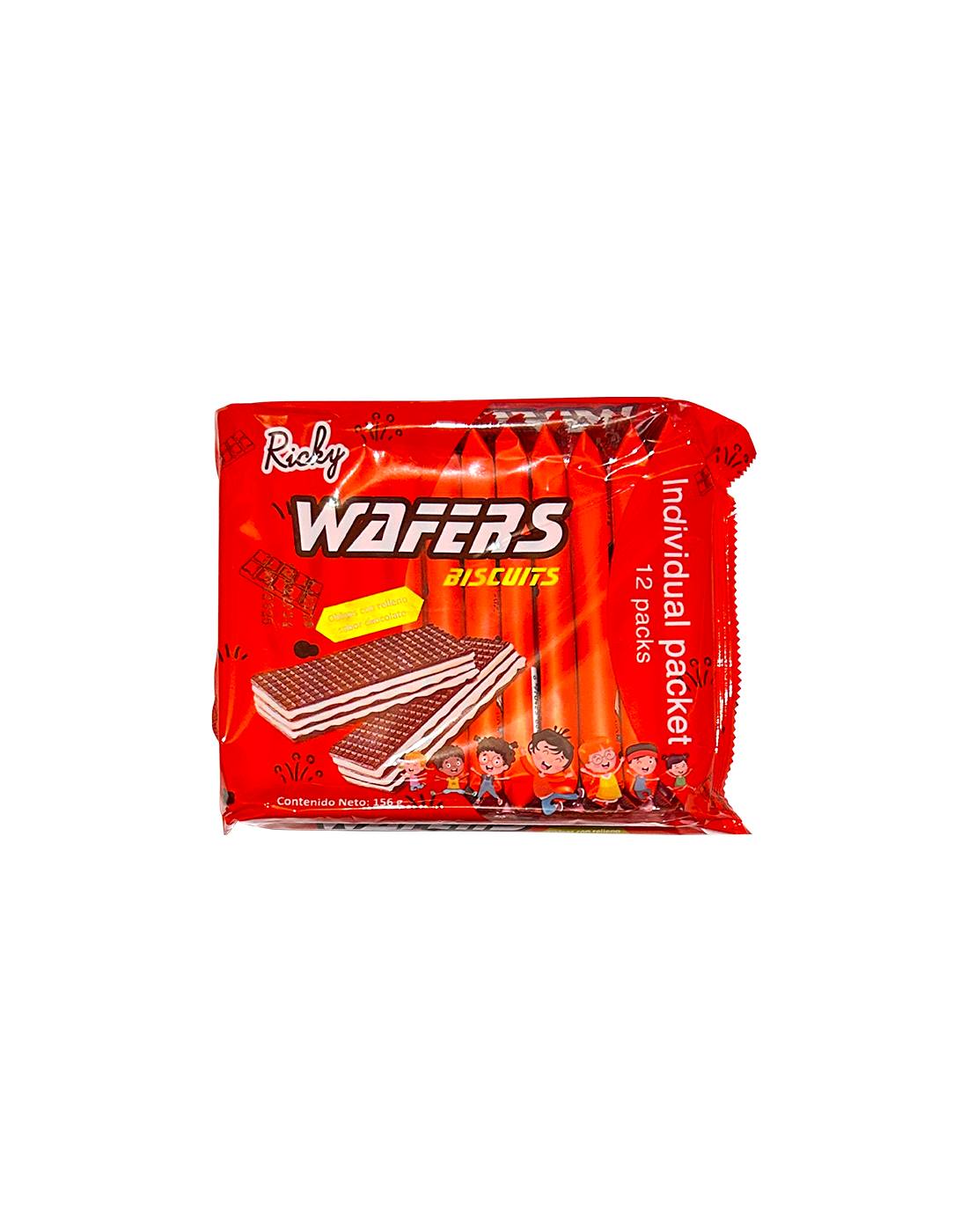 Wafers Biscuits Chocolate Ricky x12