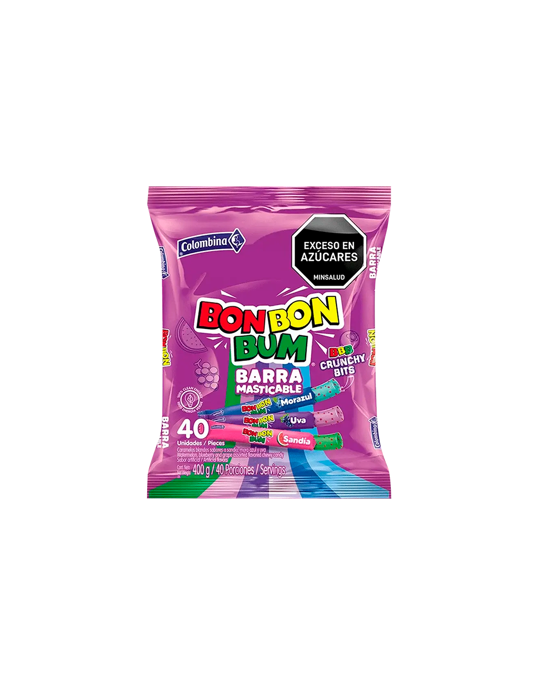Bon Bon Bum Barra Masticable Surtido x40