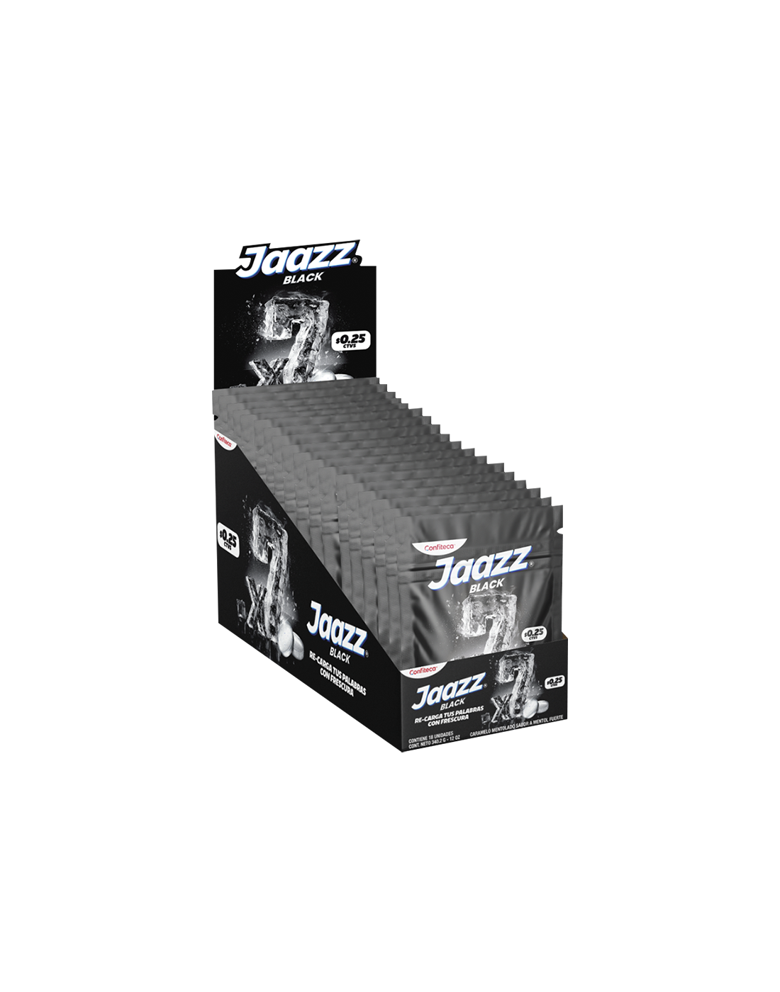 Caramelo Jaazz Black Mentol Fuerte x18
