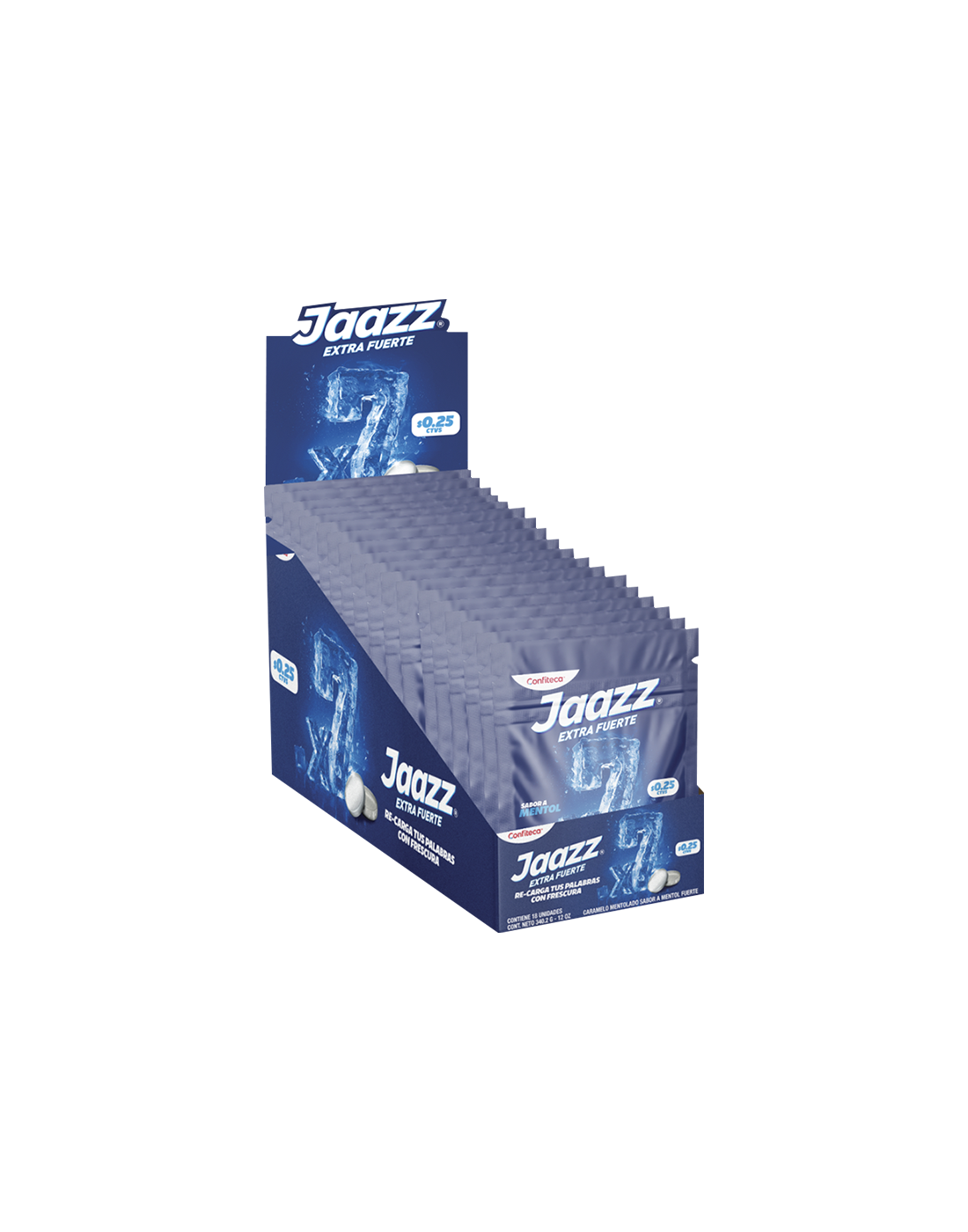 Caramelo Jaazz Extra Fuerte Mentol x18