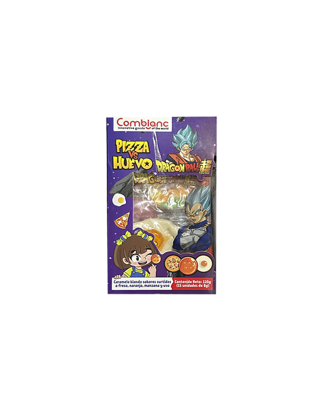 Caramelo Pizza vs Huevo Dragon Ball Super Sabores Surtidos x15