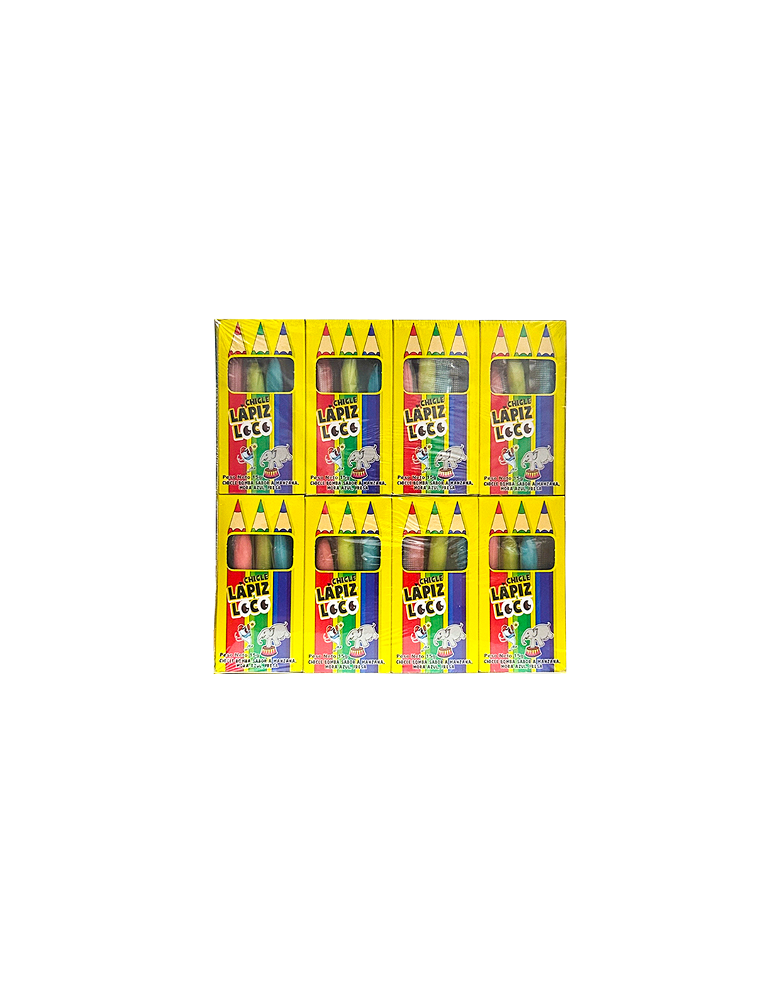 Chicle Lápiz Loco Sabores Surtidos x24
