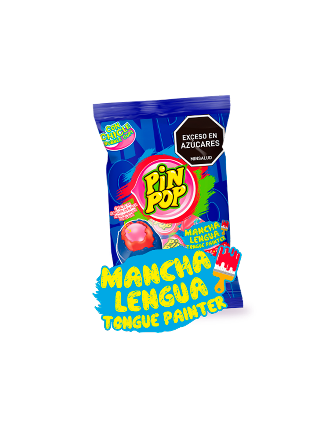Chupete Pin Pop Mancha Lengua Morazul Fresa x24