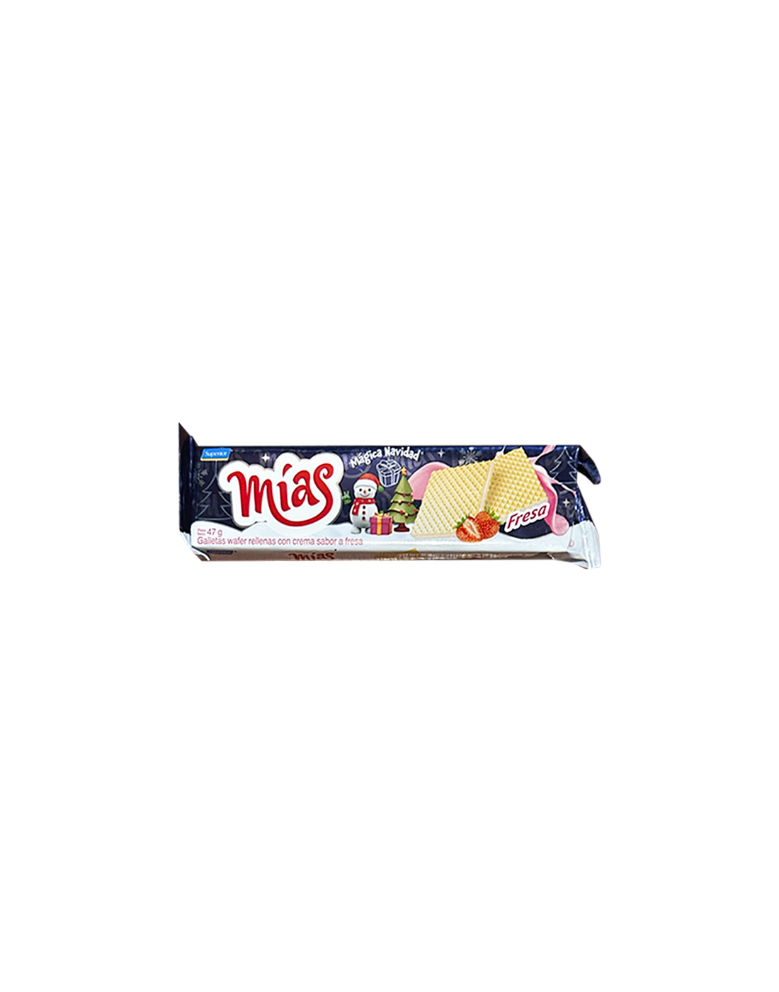 Wafer Mías Mágica Navidad Fresa 47g.