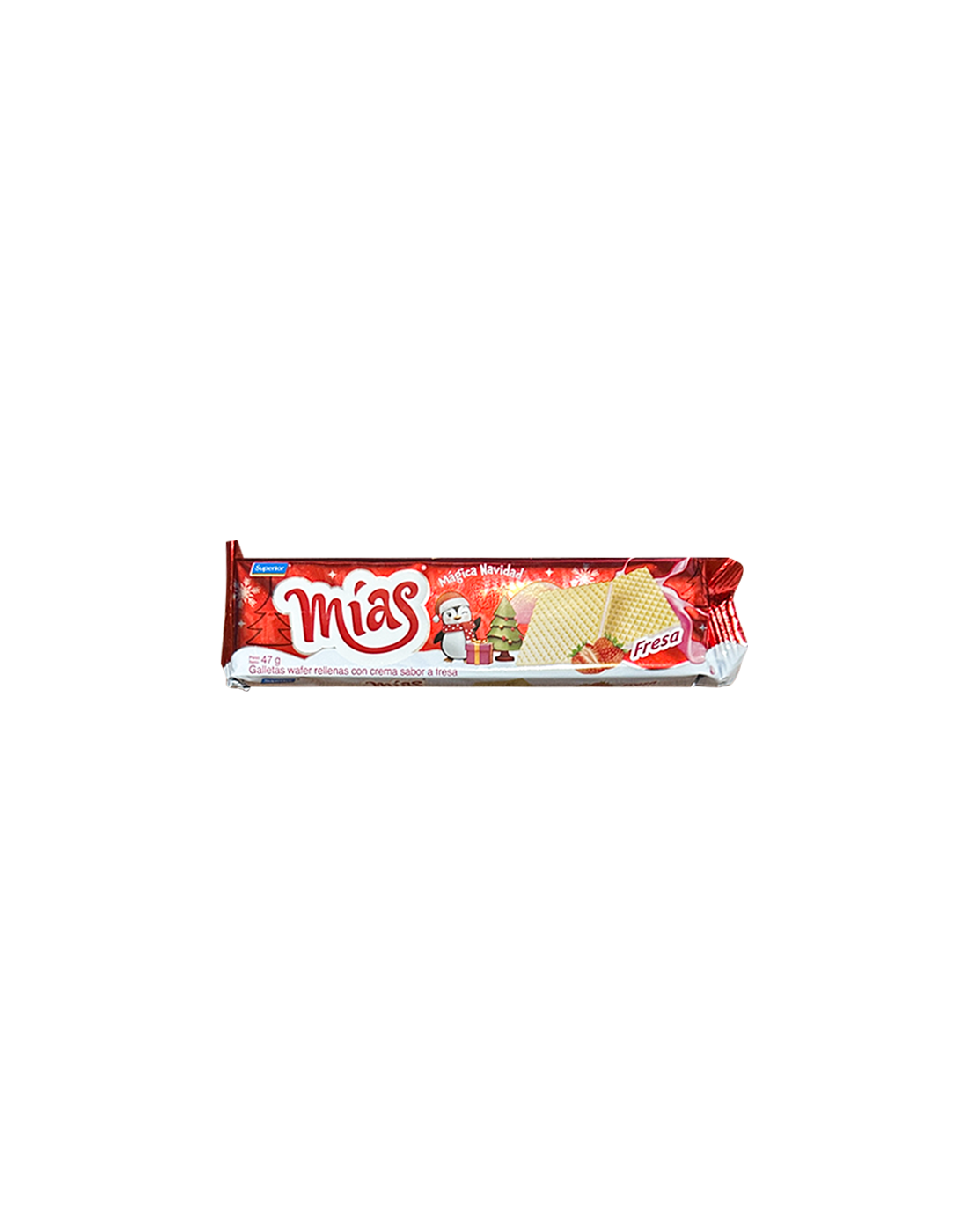 Wafer Mías Mágica Navidad Fresa 47g.